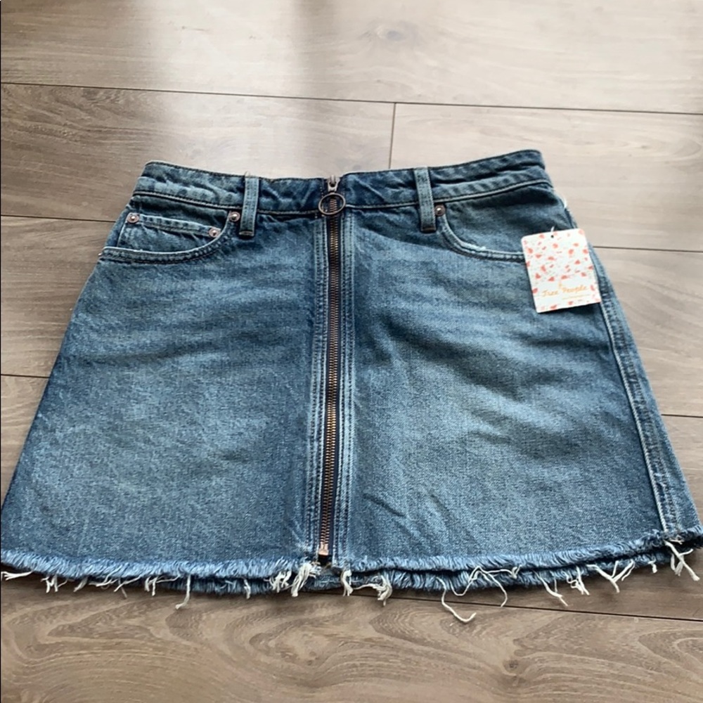 Free people denim skirt